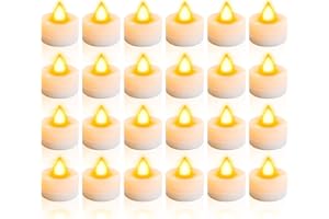 VIAIK Confezione da 24 Candele a LED Senza Fiamma, Candele Flickering Senza Fiamma, 100+ Ore di Durata, Candele Elettriche Finte Candele Finte Elettriche per Matrimoni e Fes candle