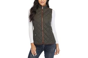 Wudodo Gilet Duvet Femme Ultra Chaud Veste sans Manche Col Roulé Grande Taille Hiver Doudoune