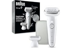 Braun Silk·Epil 9, epilator med svängbart huvud för enkel hårborttagning, torr och våt användning, hållbar mjuk hud, inklusiv