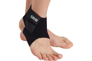 Cotill Ankle Support Brace - Adjustable Ankle Compression Wrap Strap for Ligament Damage & Sprained Ankle, Plantar Fasciitis, Achilles tendonitis, Three Sizes for Men Women (M)