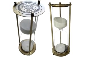 LODUNSYR 30 min zegar klepsydry dekoracja pokoju dziecięcego urodziny stolik do herbaty stojak na książki gra szkolna ozdoba piasek zegar zegar zegar Hourglass 30 minut biały