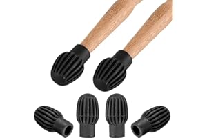 HELWEET Bacchetta Silenziosa, Silenziosa Punta Tamburo, Drum Dampener, Drum Mute Accessori per Percussioni Silicone, Drumstick Silenziosa per Le Percussioni Della Disattivazione, 3.3CM × 2.3CM, 4 Pezzi