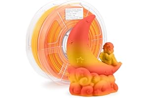 iSANMATE Filament do drukarki 3D (PLA+), matowy filament PLA 1,75 mm, makaronik czerwony pomarańczowy tęczowy PLA Plus, 1 kg / 2,2 lb, dokładność wymiarowa +/- 0,02 mm