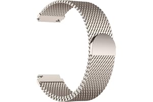 Oielai Metalowy pasek 18 mm do zegarka Garmin Venu 3s Venu 2s, pasek magnetyczny do Vivoactive 4S, stal nierdzewna, zapasowy pasek do zegarka Forerunner 265s 255s Vivomove 3S Move 3S, gwiazda polarna