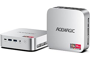 ‎ACEMAGIC ACEMAGIC M1 Mini PC, AMD Ryzen 7 6800H (8C/16T, bis zu 4.7Ghz),16GB DDR5 (4800MT/s) 512GB M.2 SSD Windows 11 Pro Mini PC mit AMD Radeon 680M | 4K Triple Display |Type-C | WiFi6 | BT5.2