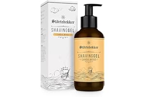 ‎STÖRTEBEKKER SHAVING ACCESSORIES Störtebekker® Premium Rasiergel für Rasurvorbereitung - Klassische Rasur - 180ml Shaving Gel - Transparentes Rasier Gel Männer mit Sandelholz Duft - Hochwertige Inhaltsstoffe - Made in Germany