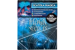 LUGY Magic Secrets - Cofanetto di Magia - 70 Trucchi Istruzioni Video - Livello Principiante/Intermedio - Kit Mago 8 9 10 11 12+ Anni - Giochi di magia creativi per Bambini Trucchi Magici +++