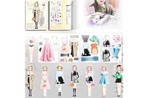 Goniome Magnetic Dress Up Dolls,Magnetic Dress Up,2024 New Magnetic Princess Dress Up Paper Doll,Magnetic Dress Up Dolls For Girls,Magnet People Clothes Puzzles Game For Girls Ages (E)