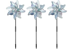 YEAHBOOM 3 Girandole a Vento, Mulino a Vento Repellente per Uccelli,Decorazione da Giardino Repellente per Uccelli, girandole riflettenti, per giardino, uccelli, riflettente, spaventapasseri