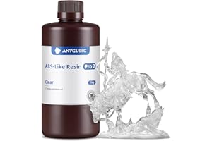 ANYCUBIC ABS-Like Resin Pro 2, 3D Drucker Resin mit erhöhter Festigkeit und Zähigkeit, Hoher Präzision und Geringe Schrumpfung, Weitgehende Kompatibilität mit allen Resin 3D Druckern (Transluzent,1kg)
