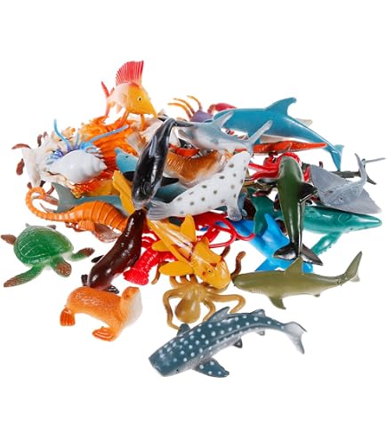 STOBOK Set 12 Figure Di Animali Marini Preistorici, Modelli Simulati Per Progetti Scolastici E Gioco, Creature Dell'Oceano Per Bambini - 3