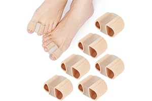 liuchanghe 6 Pièces Séparateurs d'Orteils, Ecarteur Orteil Double pour orteils qui se chevauchent, Correcteurs D'orteils en Gel avec 2 Boucles, pour hommes et femmes