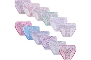 Yintry Niñas Bragas De Algodón Ropa Interior de Calzoncillos cómodos para niños (Paquete de 12 al Azar)