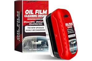 ACTSIME Kfz Ölfilm Reinigungsbürste, Ölabweisende Folie für Autoscheiben, 120ml Ölfilm-entferner für Windschutzscheiben, Auto Scheibenreiniger für Autofenster
