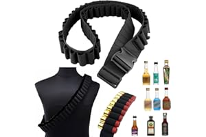 Norhogo 1 pièce ceinture de cartouche, ceinture de batteur à 27 trous en nylon, pour cartouches à billes 12GA, batteurs d'alcool, carnaval, fête, Noël