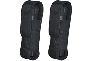 BDHI 2pcs Flashlight Pouch - Actical Torch Pouch Holster LED Holder Nylon for Outdoor Camping Hiking Hunting (Y226-2)