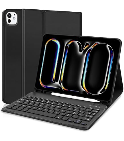 Cover Tastiera Retroilluminata Per IPad Pro 11 M4/M5 2024/2025 | Bluetooth Layout Italiano, 7 Colori RGB, Custodia Con Apple Pencil Slot, USB-C