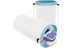 HQCM 2 Bolsas De Lavado De Zapatos, Para Lavadora, Con Tope De CordóN Antiabierto, Reutilizables, Duraderas, Resistentes A La DecoloracióN Lavar, Bolsa Lavadora Zapatillas