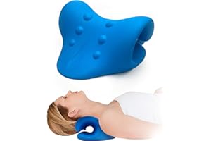 Innostretch Neck Cloud Pillow - Comfort and Pain Relief Through Cervical Decompression - Relaxes Neck and Shoulders - Ultra Soft Natural Curve Restorer Made from Quality Plush Material – Blue