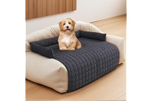 LiveGo Dog Sofa Bed, Pet Couch Covers, Non Slip Cover For Dogs/Pets, Breathable Dog Sofa Cover, Washable Dog Bed For Sofa, Sofa Protectors From Pets Cooling Mat (Dark grey, 90 x 90 x 12cm)