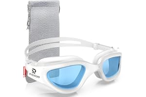 RIOROO Okulary do pływania z polaryzacją dla dorosłych, kobiet, mężczyzn, juniorów, przeciwmgielne, bez wycieków, szerokie widzenie, ochrona UV, profesjonalny basen na otwartej wodzie