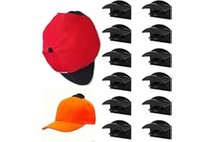 Altamejor Lot de 12 crochets autocollants pour chapeaux - Support mural pour chapeau de baseball, Rangement Casquette Mural