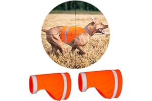 BiPawTi 2 PCS Warnweste Hund XL, Hund Warnweste Jagd, Hundesicherheitsweste mit reflektierenden Elementen für mehr Sicherheit im Dunkeln - Orange, XL