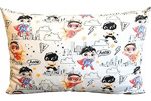 ‎HOUSE ART LIFE Kinder Kissenbezug 40x60 cm - Baumwolle Baby Kopfkissenbezug, Kleinkind Kissenbezug mit Reißverschluss, Bettwäsche für Jungen Mädchen, Ideal für Kinderzimmer, Babybett & Kinderwagen