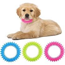 cobee Puppy Teething Chew Toys, 3 Packs Small Dog Puppy Toy Ring ...