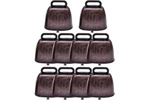 KGDUYC Campana in Metallo Antico, per Mucca, Cavallo, Pecora, Rame, bovini, Campane in Ottone, Campana da Mucca d'Epoca (10, Bronzo Rosso)