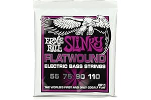 Ernie Ball Power Slinky Cordes à filet plat, pour basse électrique, calibre 55-110