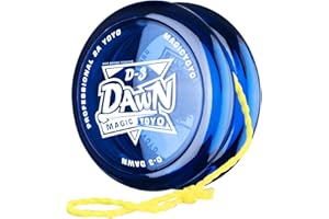 SHUNGRU Responsive Yoyo for Kids Beginner Yoyo D3 Crystal Blue, Looping Yoyo Practise Basic 2A Yoyo Trick, Auto Return Yoyo with 6 Yoyo Strings + Yoyo Bag