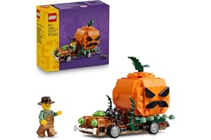 LEGO Iconic Dyniowy pickup 40822 | Dekoracja Halloween, zabawka dla 8-latka, pomysł na prezent, zestaw klocków konstrukcyjnych dla dzieci, 177 elementów