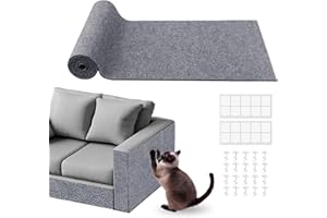 pawstrip Self Adhesive Cat Scratching Mat, Anti Cat Scratch Furniture Protector, DIY Pet Scratch Mat With 10 Screws, Pet Accessories For Indoor Kitten (Light gray, 40x200cm)