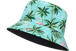 MengPa Unisex Bucket Hat Summer Travel Sun Fisherman Hats Reversible