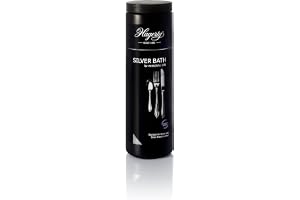 Hagerty Silver Bath Silver nedsänkningsbad med fläckskydd 580 ml I effektivt dippbad för silver eller silverpläterad metall I silver rengöringsbad för förnyad glans I med nedsänkningskorg
