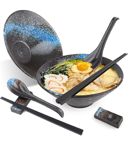 Ensemble Bol Couvercle Bol à Nouilles Céramique Sightday 800ml - Forme Poisson - Avec Couvercle Et Baguettes Ensemble Bol Couverts - 8