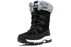 CLYCTIP Warm Gefüttert Winterschuhe Damen Schneestiefel Wasserdicht Outdoor Trekking Wanderschuhe Gr. 37-42