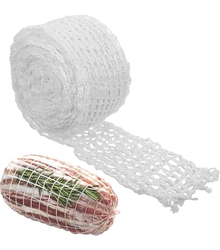 Filet à Rôti Coton élastique Calibre 22 - 5 Mètres Pour Cuisson Fumage Séchage Viande - Diamètre Max 30cm