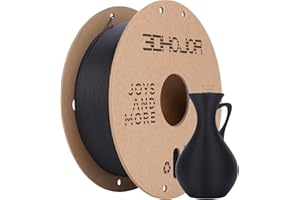 ‎3DHOJOR 3DHoJor Matte PLA Filament Schwarz 1KG, Matte Oberfläche 3D Drucker Filament, Mattierte Textur, Maßgenauigkeit +/- 0.02mm, für die meisten FDM 3D Drucker