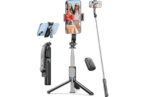 Selfie pinne, 106 cm mobiltelefonstativ expanderbar mobiltelefonstativhållare med avtagbar fjärrkontroll och mobiltelefonstat
