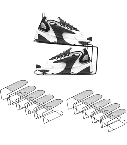 VIQIHEOE Schuhorganizer 4 Stück - Platzsparende Schuhhalter Grau