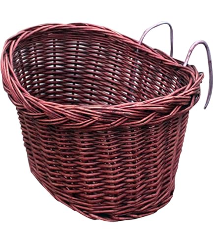 Panier En Osier Pour Vélo (Cestino) - Ovale Naturel 40x35x19 Cm - RMS - Neuf