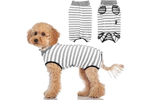 patinadrift Hundebody Nach Op Hunde Body Operation Hündin Rüde Hundebody Wundschutz Erholungsanzug für Hund Body Kastration Hund nach der Operation Kegel-Alternative(Grey,M)