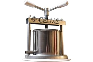 CELMS TORCHIETTO Premitutto Capacità di Premitura 5kg IN FERRO ZINCATO E ACCIAIO INOX con Certificazione Alimentare Ferro e Acciaio Inox 430 Made in Italy per Pomodori Melanzane Ortaggi Succhi Frutta e Olio