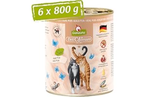 GranataPet Delicatessen - Lot de 6 boîtes de 800 g de Nourriture Humide pour Chats - sans céréales et sans Sucre - À Haute teneur en Viande et huiles de qualité supérieure