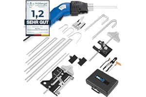 BAUTEC Styroporschneider Styrocutter 250W DX » Dauerbetrieb » Set 20 (gerade Klinge 100+150+200+250mm | Nutenschneide eckig+rund | Führungsschlitten | Nutenschneideschlitten klein+groß mit Klingen)