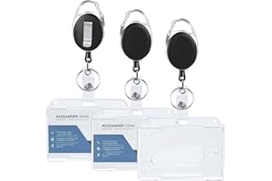 Kartenhalter Ausweishülle Busfahrkarten Hülle Schüler, Awumbuk 3 Pcs Kartenhülle mit Zugband Ausweishalter Ausziehbar Card Sleeves Schlüsselanhänger