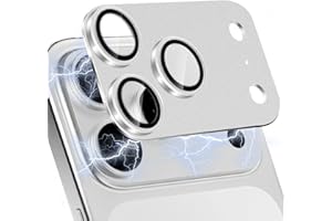 Hinnwer Kameraschutz für iPhone 17 Pro Max für Panzerglas [Kratzfest, Stabil, Blasenfrei] [Ultra-Klar 9H Härte] Linsenschutz Metallring Kamera Schutzglas für iPhone 17 Pro Max - Silber