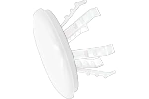 KNOPPO® 2er Set Waschbecken Überlauf Abdeckung, Clip, Design Überlaufblende - Medi Cap (für Krankenhäuser, Ärzte und Pflegeeinrichtungen) weiß